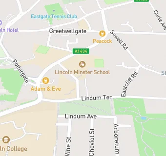 map for Lincoln Minster School