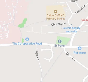 map for Chesterfield College Catering
