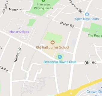 map for Old Hall Junior School