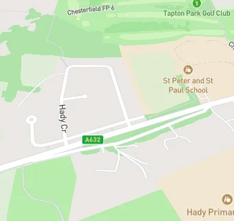 map for St Peter and St Paul School