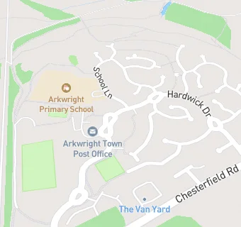 map for Arkwright Town Miners Welfare