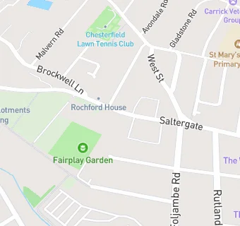 map for Royal Primary Care Chesterfield West