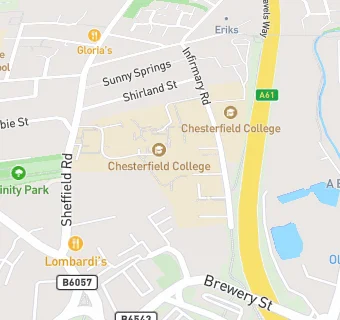 map for Chesterfield College