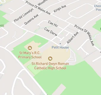 map for St Richard Gwyn Roman Catholic High School