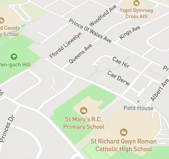 map for St Mary's R.C. Primary School