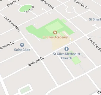 map for St Giles Academy