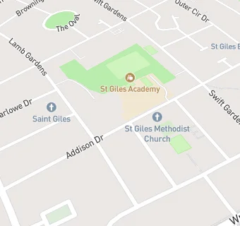 map for St Giles Methodist Church