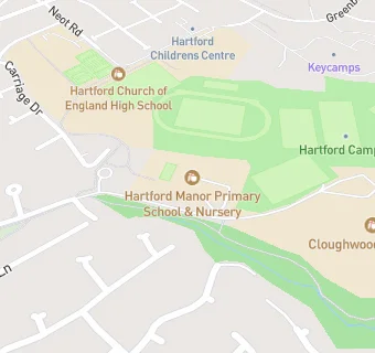 map for Hartford Manor Primary School & Nursery