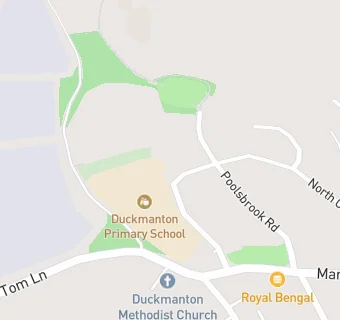 map for Duckmanton Primary & Nursery School