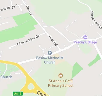 map for Baslow St Annes Church Of England Controlled