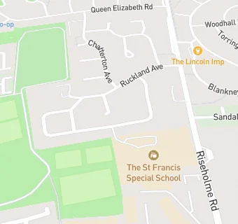 map for The St Francis Special School, Lincoln