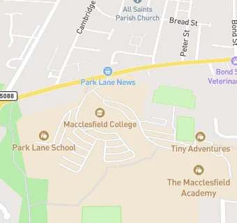 map for Macclesfield College Canteen