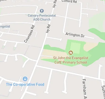 map for St Johns Pre-School