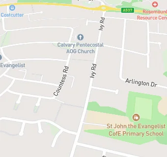 map for St John the Evangelist CE Primary School