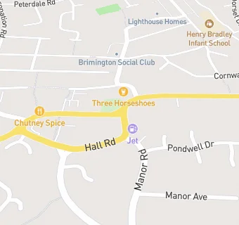 map for Three Horseshoes