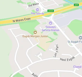 map for Ysgol Esgob Morgan