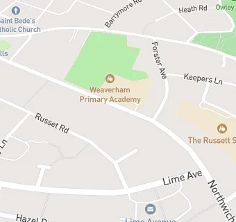 map for Weaverham Pre School