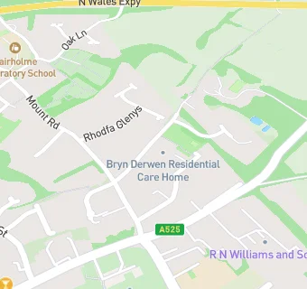 map for Bryn Derwen Residential Care Home