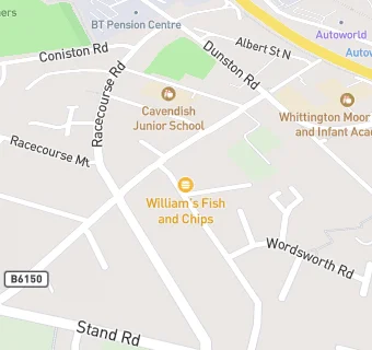 map for Williams Chip Shop