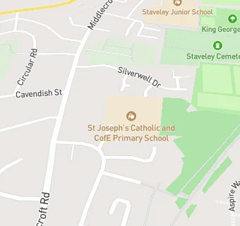 map for St Joseph's Catholic and Church of England Primary