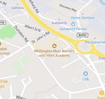 map for Whittington Moor Surgery