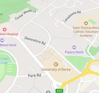 map for Balcony Cafe - University of Derby