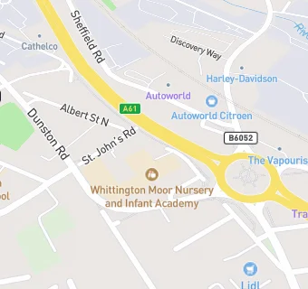 map for Whittington Moor Surgery