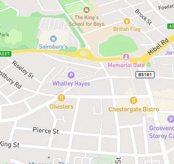 map for Whalley Hayes Dental Practice