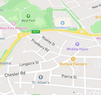 map for Prestbury Road Dental Practice