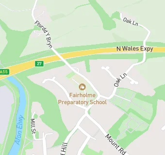 map for Fairholme Prep. School