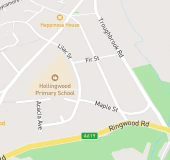 map for Hollingwood Primary School