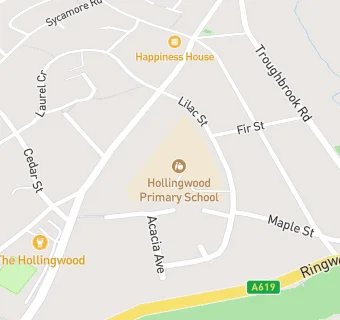 map for Hollingwood Junior School