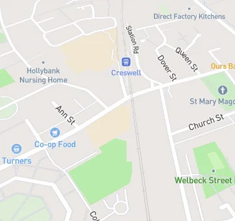 map for Creswell Junior School