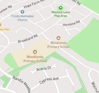 map for Woodlands Junior School