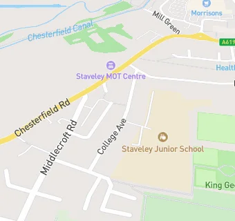 map for Staveley Junior School