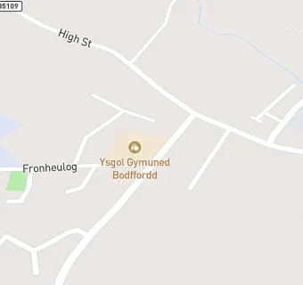 map for Ysgol Gymuned Bodffordd