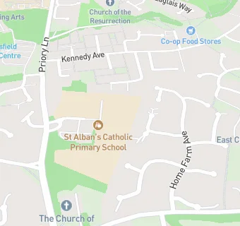 map for St Alban's Catholic Primary School