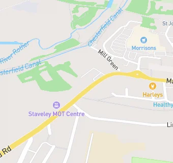 map for Staveley Methodist Church