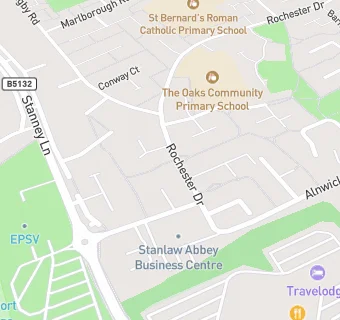 map for Stanney Grange Community Primary School