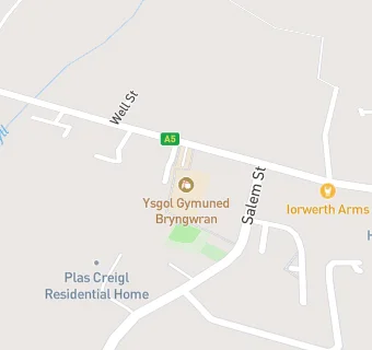 map for Ysgol Gymuned Bryngwran