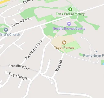 map for Ysgol Pencae