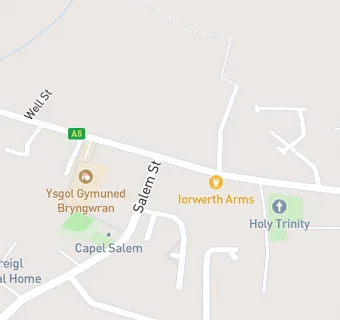 map for Ysgol Bryngwran