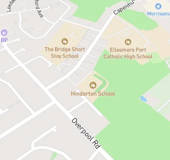 map for Hinderton School