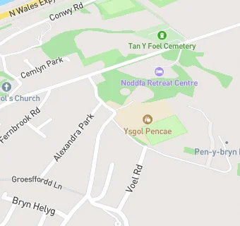 map for Ysgol Pencae