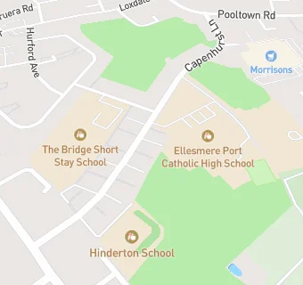 map for Ellesmere Port Catholic High School