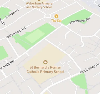 map for St Bernard's Catholic Primary School