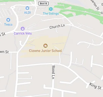 map for Clowne After Schools Club- Mini Miners