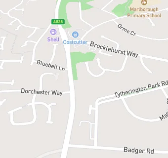 map for The Brocklehurst Arms