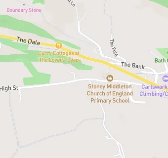 map for Stoney Middleton Church Of England (Controlled)