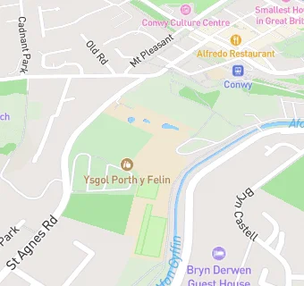 map for Ysgol Porth Y Felin